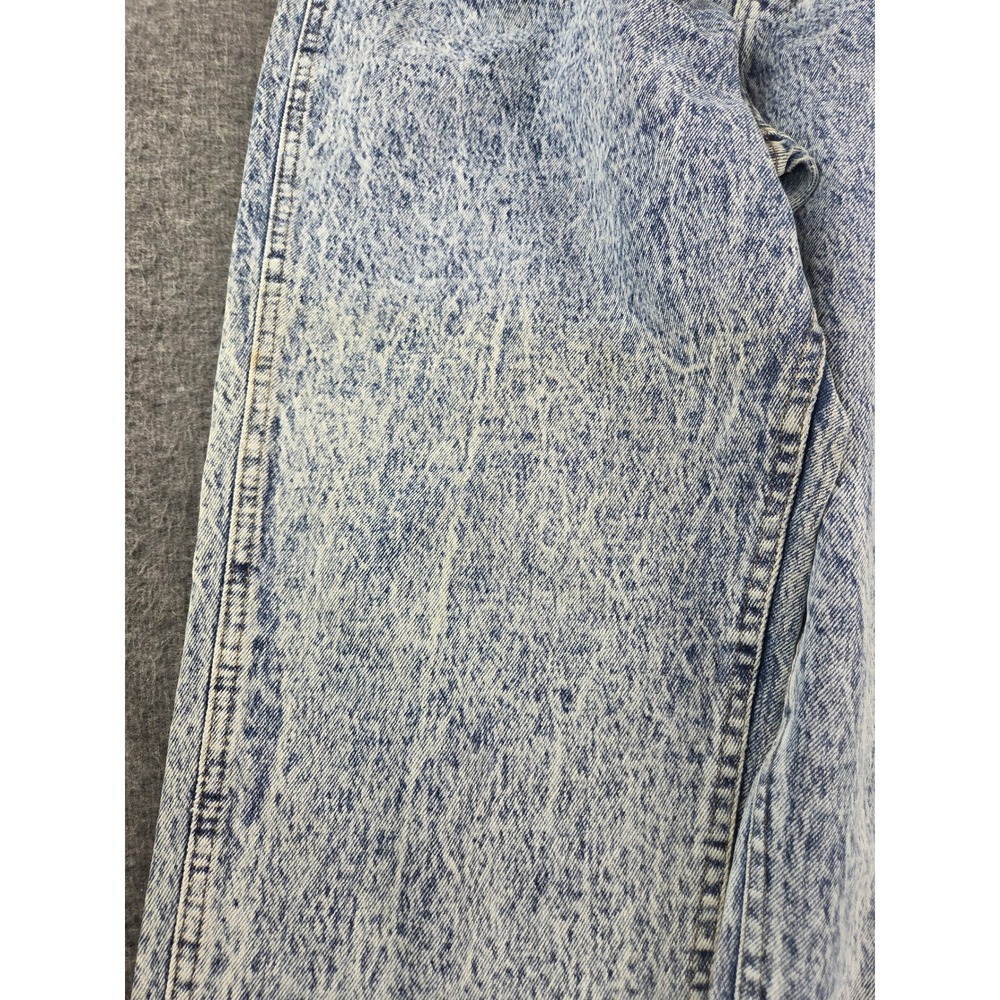 Lee Jeans Women 18 MED Blue Acid Wash High Waist Tapered Leg Vintage 90s USA - Picture 4 of 8